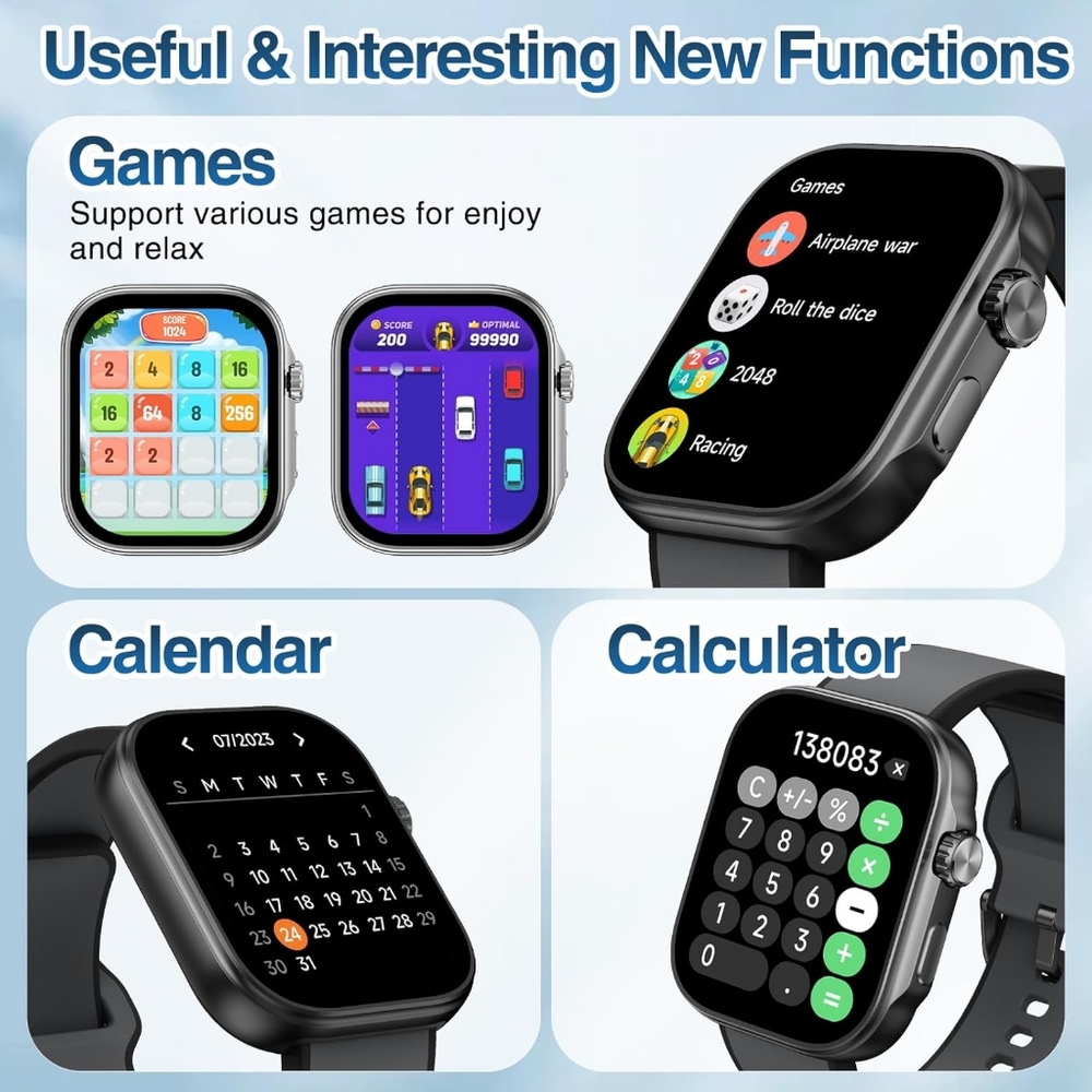 New GCZ Smart Watch, AI Voice Control, Waterproof, Android & iOS - Picture 7 of 9